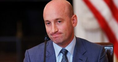 Stephen Miller (pictured) has shifted his position on the Border Patrol shooting of Alex Pretti after previously referring to the 37-year-old nurse as 'an assassin' who 'tried to murder federal agents'