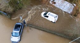 Storm Chandra latest: ‘Major incident’ declared over flooding as Met Office issues warning for ice