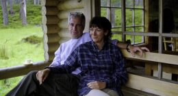 Jeffrey Epstein and Ghislaine Maxwell at the Queen's log cabin on the Balmoral Estate