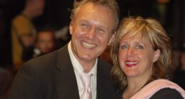 Ted Lasso star Anthony Head's partner Sarah Fisher has sadly died at the age of 61 (seen together)