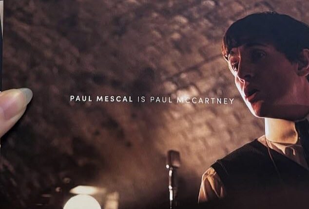 Paul Mescal is seen for the first time as Paul McCartney in a tantalising glimpse at the upcoming four-part Beatles anthology, which is scheduled for release in 2028
