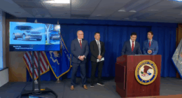 DOJ press conference discussing prosecution of alleged fraud