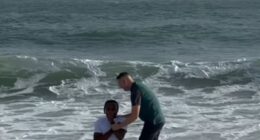 Man City-bound Antoine Semenyo has shared a video of his baptism on Bournemouth beach