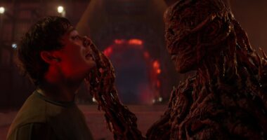 STRANGER THINGS: SEASON 5. Noah Schnapp as Will Byers and Jamie Campbell Bower as Vecna in Stranger Things: Season 5. Cr. COURTESY OF NETFLIX © 2025