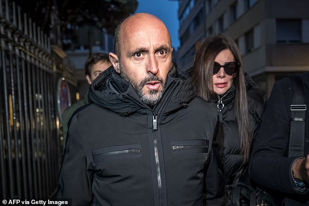 Owners of Le Constellation bar Jacques Moretti (L) and Jessica Moretti (R) arrive for a hearing at the Office of the public prosecutor of the Canton of Valais in Sion on January 9, 2026