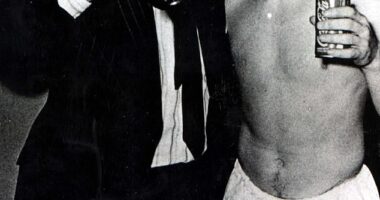 Celtic manager Jock Stein and striker Kenny Dalglish revel in another victory