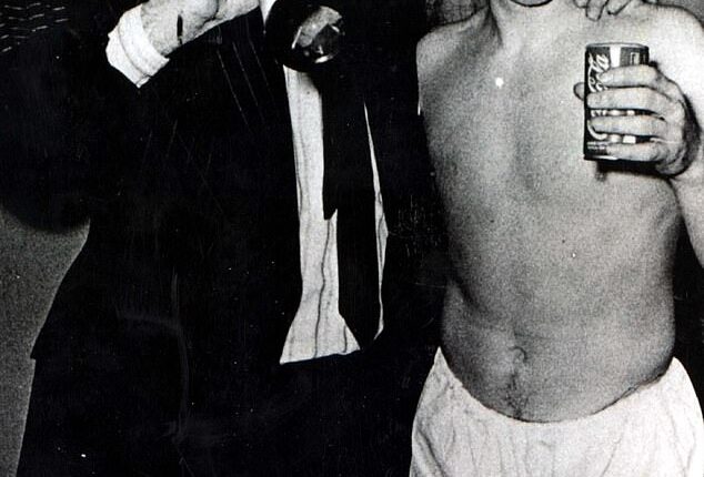 Celtic manager Jock Stein and striker Kenny Dalglish revel in another victory