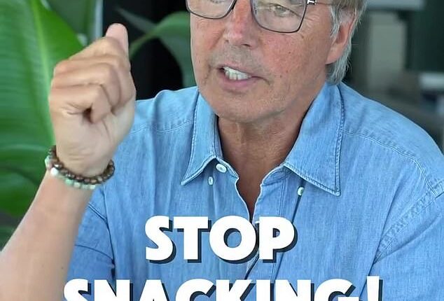 World-renowned longevity expert Dan Buettner (pictured) has delivered a blunt message to his millions of followers to stop snacking between meals