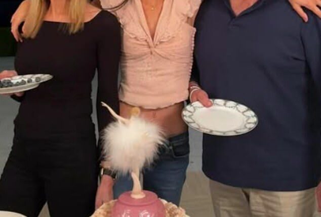 Nicola Peltz-Beckham is leaning into a 'childlike identity', a psychotherapist has claimed (Nicola is pictured at her ballerina-themed 31st birthday with her parents)