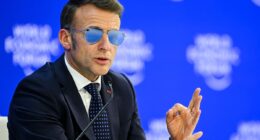 The story behind Emmanuel Macron’s striking sunglasses look at Davos