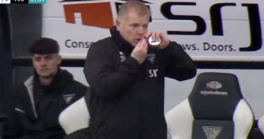 Neil Lennon was spotted popping a pouch under his lip while managing Dunfermline in the Scottish Cup