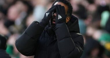 Wilfried Nancy can't look as he falls to a sixth defeat in his eighth match in charge of Celtic