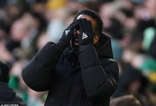 Wilfried Nancy can't look as he falls to a sixth defeat in his eighth match in charge of Celtic