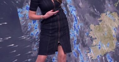 People tuning into the weather on telly don't expect to have their pulses set racing, but last night BBC presenter Lizzie Rizzini caused a stir as viewers were convinced they could see a flash of black lace stocking during her segment on the six o'clock news