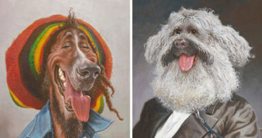 This Artist Turns Pop Culture Icons Into Dogs In Hilarious Caricature Paintings (17 Pics)
