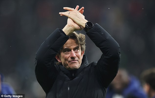 Thomas Frank hailed Randal Kolo Muani after he scored for Tottenham in Frankfurt