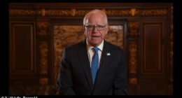 Both Governor Tim Walz (pictured) and Mayor Jacob Frey have been heavily critical of federal law enforcement in the wake of the fatal shooting of 37-year-old Renee Nicole Good by an agent last week