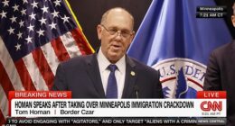 Tom Homan vowed to oversee a 'draw down' of immigration enforcement in Minneapolis during a Thursday morning news conference