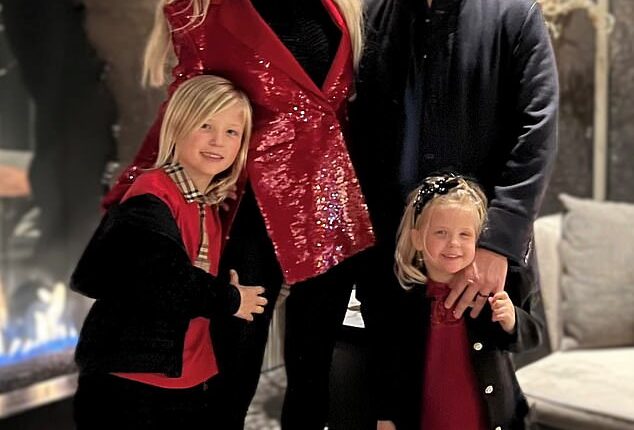 Tara Arnold, 46, wife of personal injury attorney Kurt Arnold, died along with four of her friends on a girls' trip to Paris. The couple are pictured with their children Jaxon and Isla