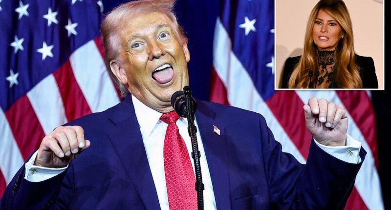 Donald Trump revealed to a group of Republican lawmakers what his wife hates most about his speeches – and it's not what comes out of his mouth. First Lady Melania Trump pleaded that the president stop imitating weight-lifting during his bit on transgender athletes because 'it's not presidential.' She also thinks he shouldn't dance on stage in what has become a popular spectacle, Trump said at the GOP retreat at the Trump-Kennedy Center in Washington, DCon Tuesday. Trump told Melania that his fans 'really like' his dancing, which is usually performed at the conclusion of his remarks to the hit Village People song Y.M.C.A., but that she replied: 'They don't like it, they're just being nice to you.'