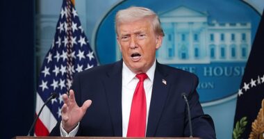 President Donald Trump said he considered renaming the Gulf of Mexico the 'Gulf of Trump' - and then immediately told reporters he was joking, during a lengthy session Tuesday in the briefing room as he ticked off year one accomplishments