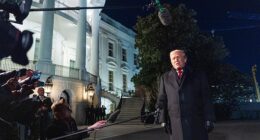 President Donald Trump teased that his trip to Davos for the World Economic Forum could get 'interesting' as he briefly talked to reporters on the White House's South Lawn before departing for Switzerland
