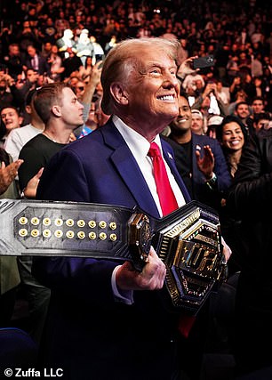 President-elect Donald Trump attends a UFC fight in November 2024