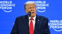 President Donald Trump said at the World Economic Forum in Davos, Switzerland Wednesday that people will be prosecuted over their roles in the 2020 election, an election the president still falsely claims was 'stolen' from him