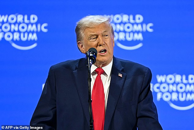 President Donald Trump said at the World Economic Forum in Davos, Switzerland Wednesday that people will be prosecuted over their roles in the 2020 election, an election the president still falsely claims was 'stolen' from him