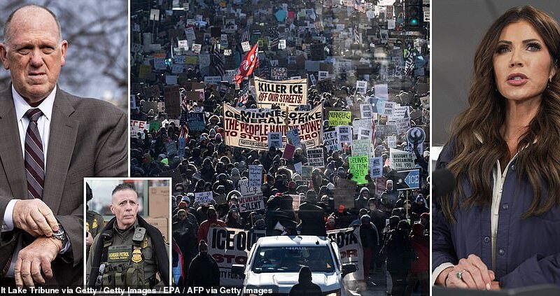 Donald Trump has sidelined Kristi Noem and ordered Tom Homan to lead a rapidly deteriorating Immigration and Customs Enforcement (ICE) operation in Minneapolis. 'I am sending Tom Homan to Minnesota tonight. He has not been involved in that area, but knows and likes many of the people there,' Trump wrote on Truth Social on Monday. 'Tom is tough but fair, and will report directly to me.' Trump's immigration crackdown was plunged into yet another scandal on Saturday when ICE agents shot dead American citizen Alex Pretti, a 37-year-old nurse. The shooting comes amid weeks of riots in Minneapolis following the killing of anti-ICE protester Renee Good, a 37-year-old mother of three.