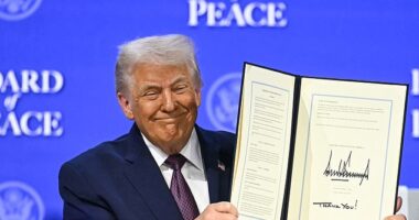 US President Donald Trump signed the charter of his 'Board of Peace,'