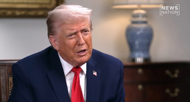 President Donald Trump threatened to blow up the entire country of Iran 'if something happens,' when asked about the threats to his life airing on Iranian state television. Trump sat down with NewNation's Katie Pavlich Tuesday afternoon, with the new 10 p.m. show host asking the president about Iran's assassination threats. Iranian state television aired clips of the July 13, 2024, Butler, Pennsylvania, rally in which Trump was nearly killed by an assassin's bullet, with the words, 'this time it won't miss. Well, they shouldn't be doing it, but I've left notification,' the president told Pavlich. 'Anything ever happens, we're going to blow the - the whole country is going to get blown up.'