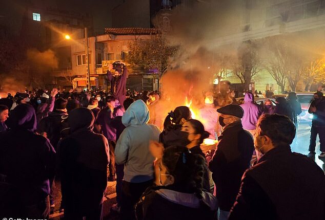 Fires are lit as protesters rally on January 8, 2026 in Tehran, Iran. Demonstrations have been ongoing since December, triggered by soaring inflation and the collapse of the rial, and have expanded into broader demands for political change