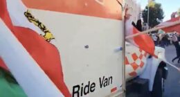 Chaos erupted at a pro¿Iranian freedom rally in Los Angeleson Sunday afternoon after a U-Haul truck bearing a stark anti¿regime change message plowed through a crowd of demonstrators