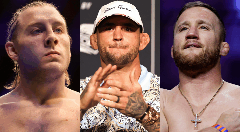Paddy Pimblett, Dustin Poirier, and Justin Gaethje