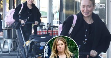Unbothered Hilary Duff is all smiles in first outing since Ashley Tisdale mom group drama