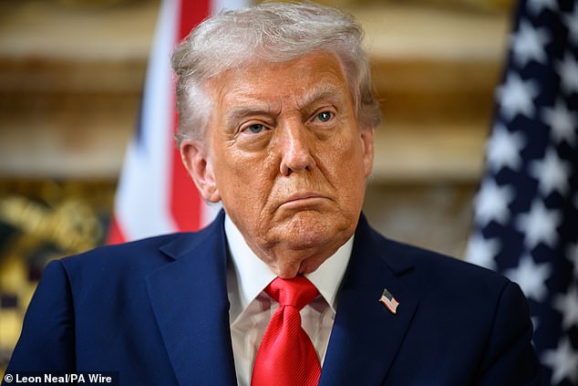 President Donald Trump, pictured above last year, revealed that he takes 325mg of aspirin daily for 'cardiac prevention'