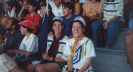 Richard and Alan Hendry are all smiles before Scotland's ill-fated match with Costa Rica