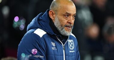 Pressure has increased on Nuno Espirito Santo following West Ham's defeat by Nottingham Forest on Tuesday night