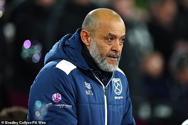 Pressure has increased on Nuno Espirito Santo following West Ham's defeat by Nottingham Forest on Tuesday night