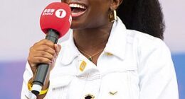 Presenting on the Future Sounds stage at Radio 1’s Big Weekend, Dundee, 2023