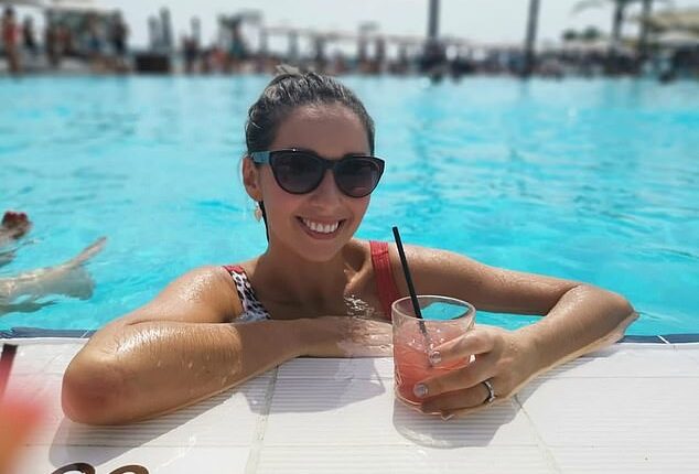 Rachel Duffy in Marbella in 2019... where she was the life and soul of the star-studded Ocean Beach club