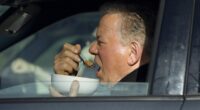 William Shatner eats a bowl of cereal while driving and more star snaps