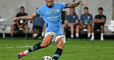 Kalvin Phillips, 30, joined Manchester City in 2022 and Wolves have come back in this month