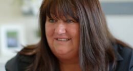 Teaching assistant Mandy Irvin (pictured), 56, who lives in West Sussex, broke down in tears after she learned her older sister, whom she didn't know she had until 2018, is alive and well