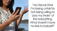 Woman Refuses To Pay For Friends’ Babysitter Because She Doesn’t Even Have Kids, Gets Dragged