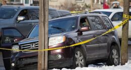 A woman was allegedly shot by an Immigration and Customs Enforcement (ICE) officer before crashing her car in Minneapolis. The woman's burgundy SUV was seen with a bullet hole