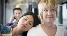 Content creator Bianca Leonard shared a video to TikTokrecently revealing she fell asleep on the shoulder of the woman seated next to her - which left her seatmate furious (stock image)