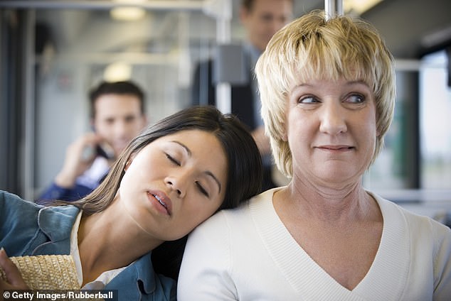 Content creator Bianca Leonard shared a video to TikTokrecently revealing she fell asleep on the shoulder of the woman seated next to her - which left her seatmate furious (stock image)
