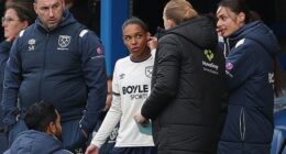 Cascarino was set to come on at the start of the second half when she was told by referees that she would not be allowed to enter the field unless she removed her earring